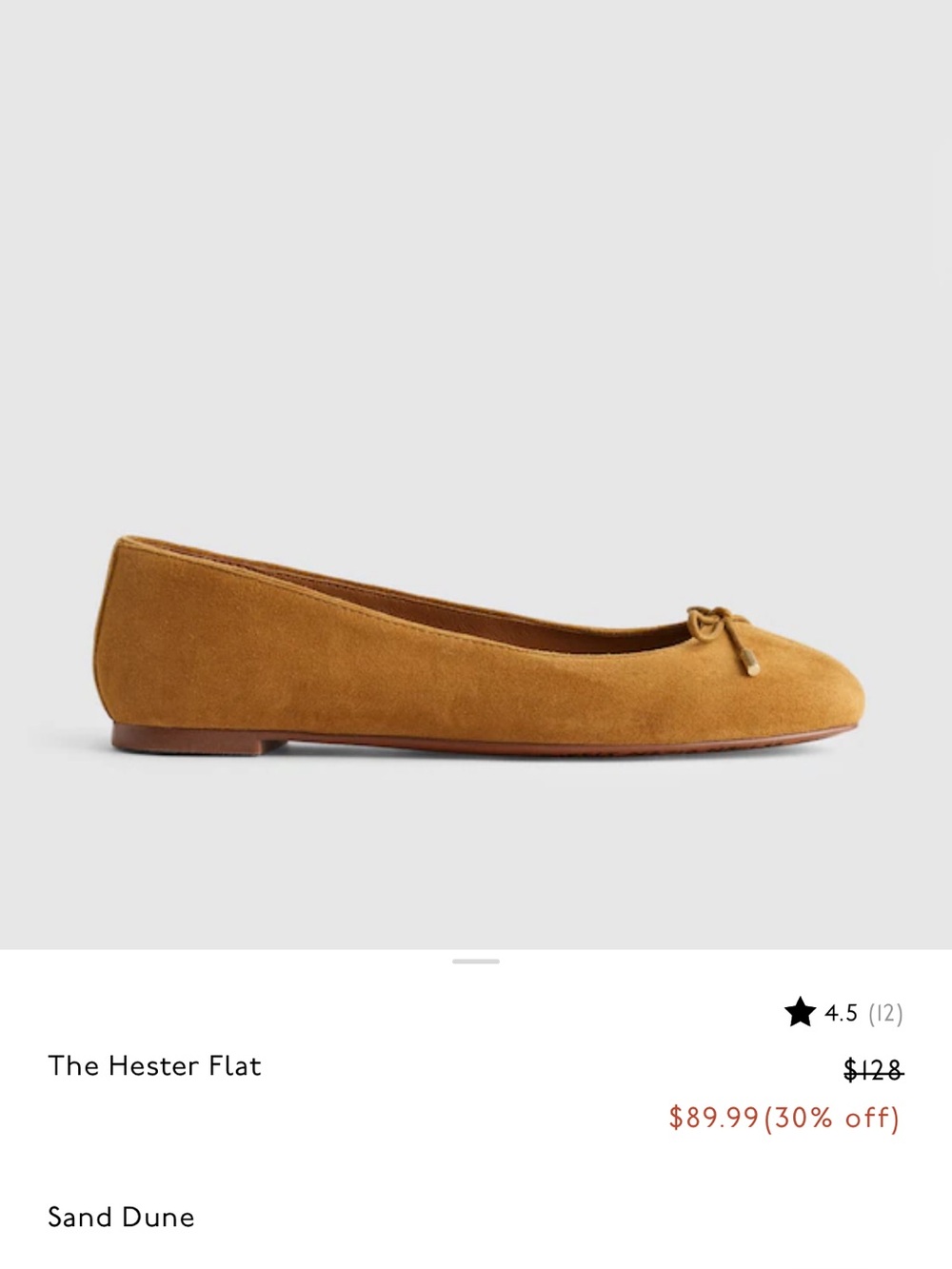 Madewell Suede Ballet Flat in Sand Dune